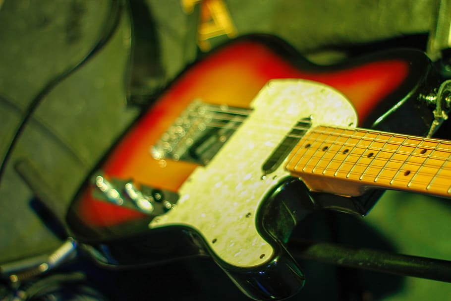 string, closeup, electric guitar, musical instrument string Free HD Wallpaper