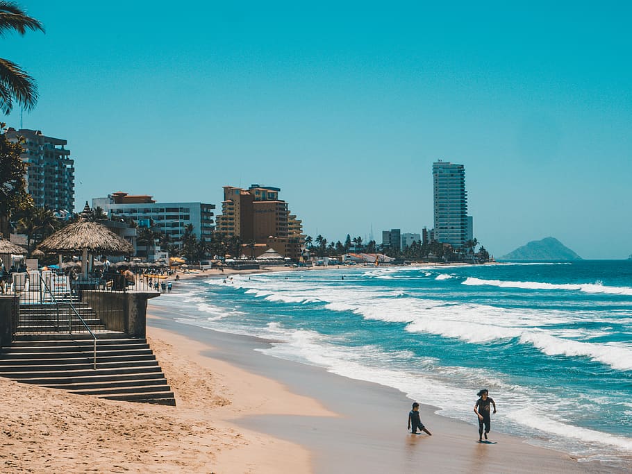 Torres Mazatlan, fin, outdoors, waves, water Free HD Wallpaper