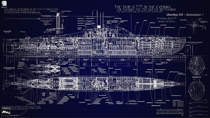 U-Boat Blueprint, pattern, lighting equipment, illuminated, indoors