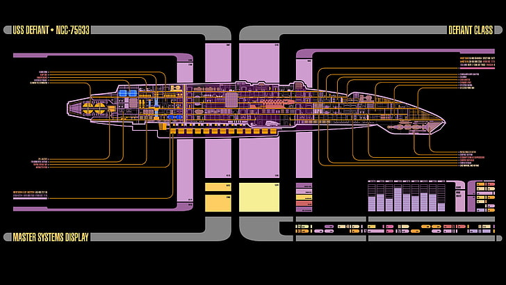 USS Defiant DS9, uss, indoors, communication, computer network Free HD Wallpaper