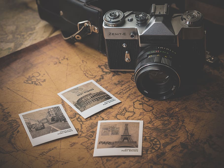 Vintage Camera Photos, wood, zenit, the past, technology Free HD Wallpaper