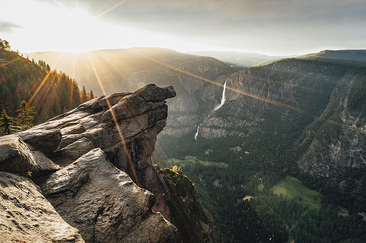 Yosemite National Park View From Glacier Point, forest, sony a7rii, variotessar, sunset Free HD Wallpaper