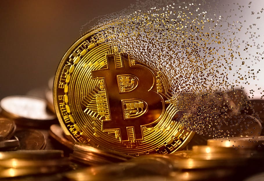 1 Bitcoin in USD, internet, indoors, wealth, web Free HD Wallpaper