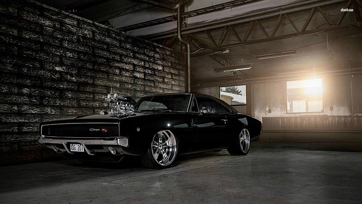 1968 Dodge Charger General Lee, parking, 1969 dodge charger rt, indoors, brick Free HD Wallpaper