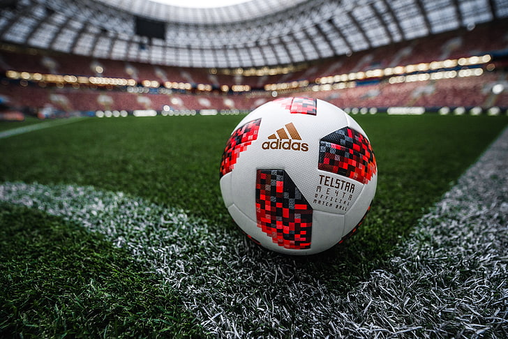 2018 World Cup Final Ball, the ball, telstar 18, lawn, stadium Free HD Wallpaper