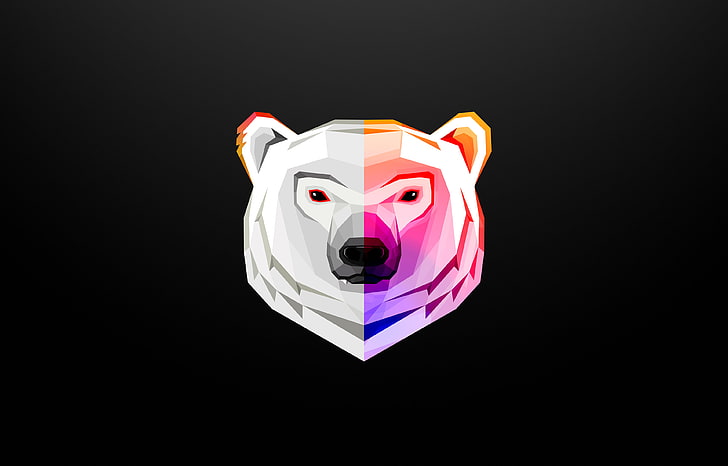 Abstract Bear Tattoo, animal themes, indoors, logo, copy space Free HD Wallpaper