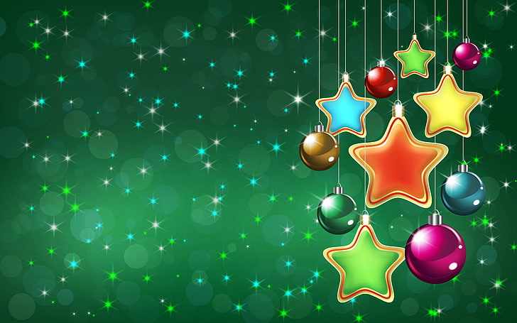 Arbol De Navidad Animado, star  space, christmas decorations, christmas decoration, glitter Free HD Wallpaper