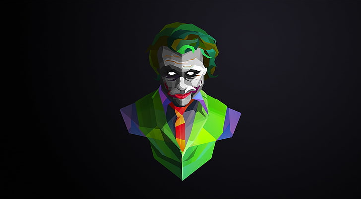 Batman Joker, green color, creativity, front view, colorful Free HD Wallpaper