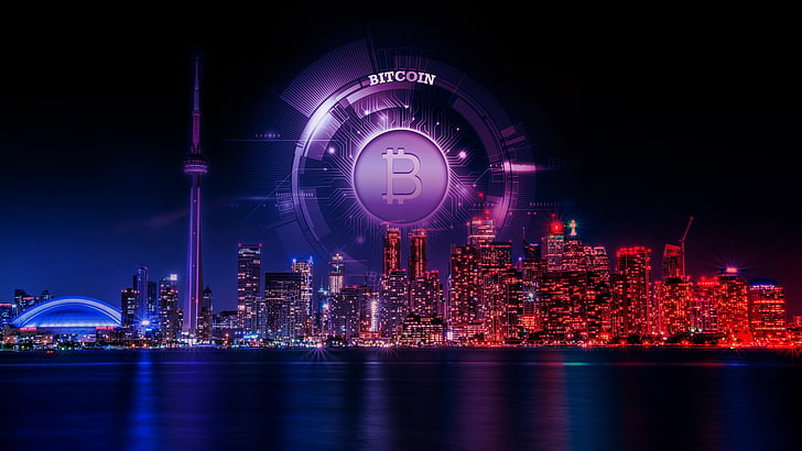 Bitcoin HD, computer, internet, cash, technology Free HD Wallpaper