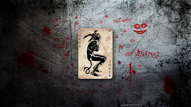 Black Joker Card, Joker, cartooncomic, card,, batman Free HD Wallpaper