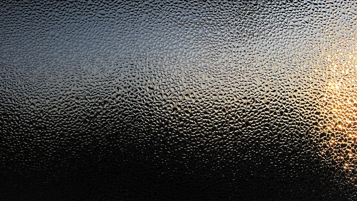 Black Vector HD, raindrop, rain, frosted glass, glass Free HD Wallpaper