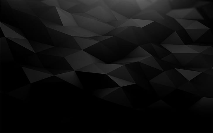 Black Wall Abstract, polygon, black, abstract, digitalartwork Free HD Wallpaper