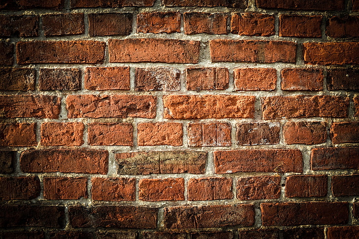 Brick, built structure, construction material, textured, rough Free HD Wallpaper