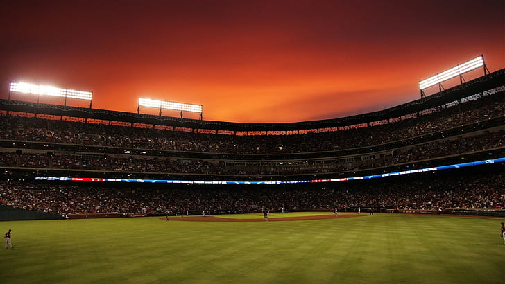 Cool Baseball Stadiums, stadium, baseball, sunset Free HD Wallpaper