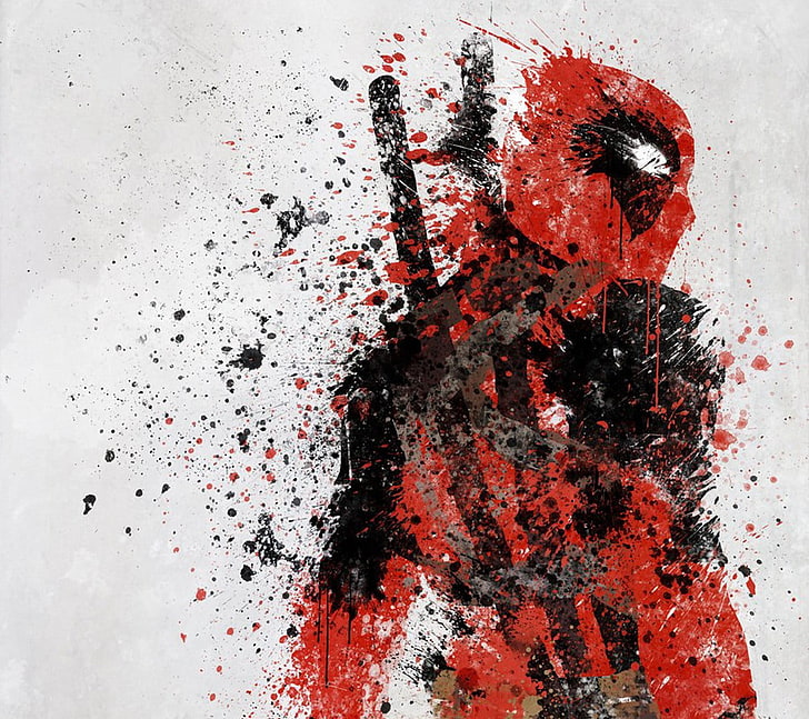 Cool Deadpool Art, old, damaged, closeup, grunge