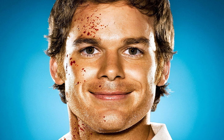 Dexter Reboot, smiling, morgan, splatters, dexter Free HD Wallpaper