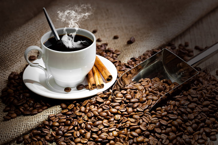 Free Coffee, bean, grained, food and drink, no people Free HD Wallpaper