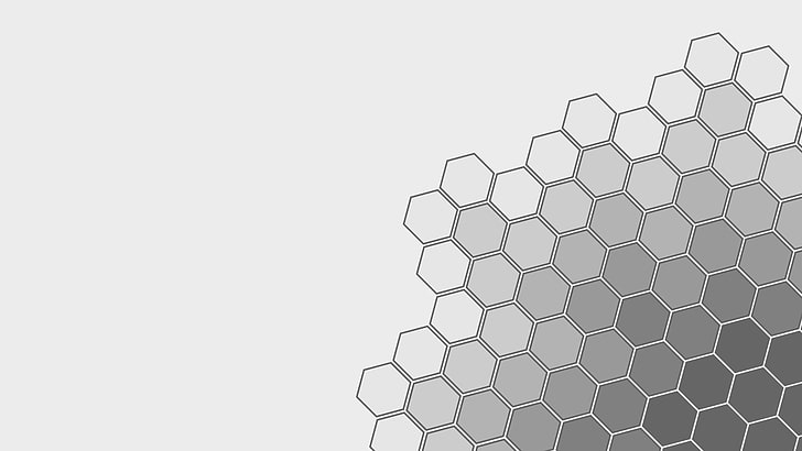 Hexagon Clip Art Black and White, studio shot, abstract, mosaic, illustration Free HD Wallpaper