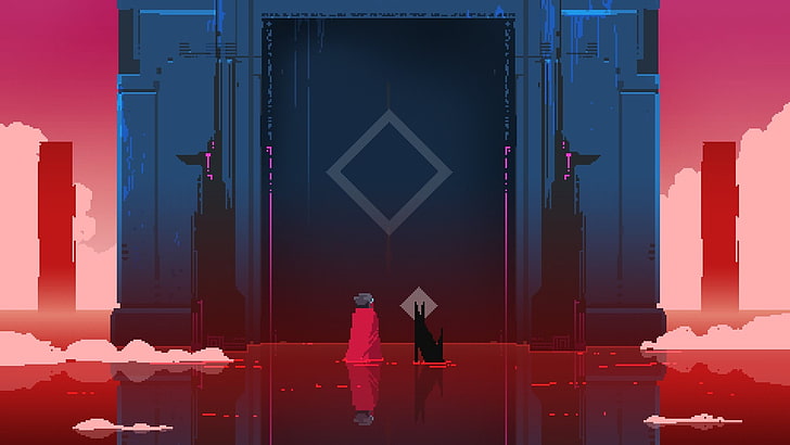 Hyperlight Drifter Fan Art, blue, men, positive emotion, illustration Free HD Wallpaper