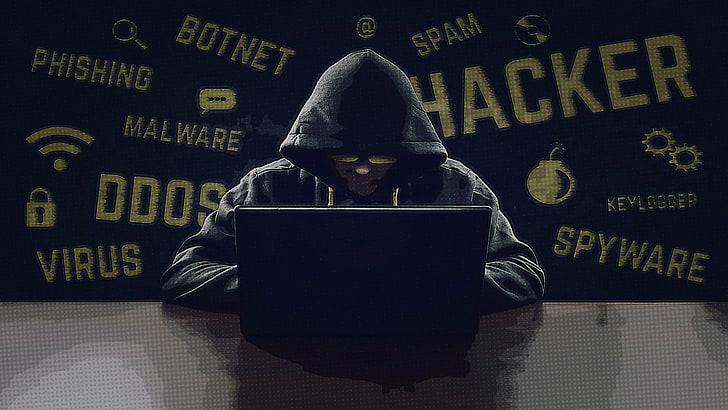 Internet Hacker, western script, technology, wireless technology, using laptop Free HD Wallpaper