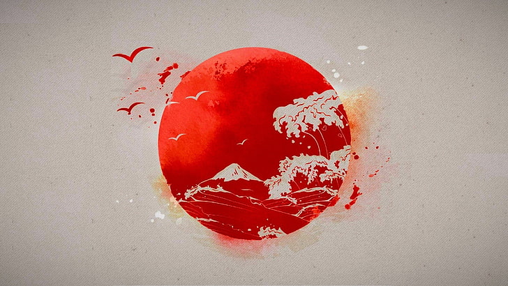 Japanese Flag Tattoo, blood, paper, grunge, indoors Free HD Wallpaper