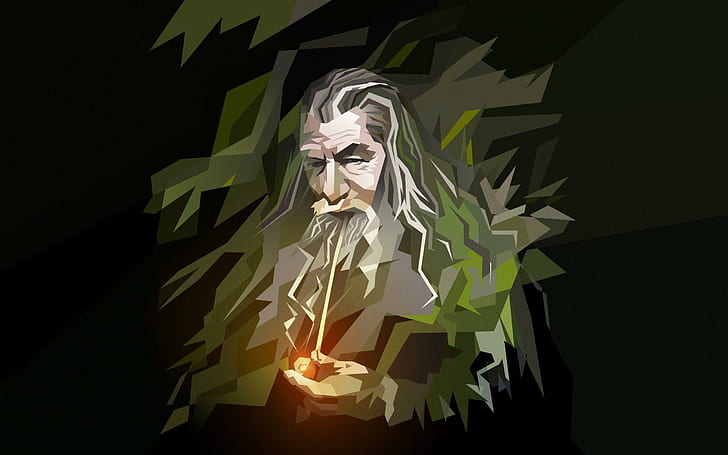 Lord of the Rings Digital Art, lord, vector, polygon, 2560x1600 Free HD Wallpaper