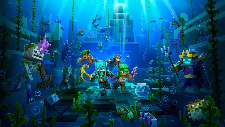 Minecraft Dungeons Hidden Depths DLC, minecraft dungeons hidden depths, Dungeons,, minecraft dungeons, minecraft Free HD Wallpaper