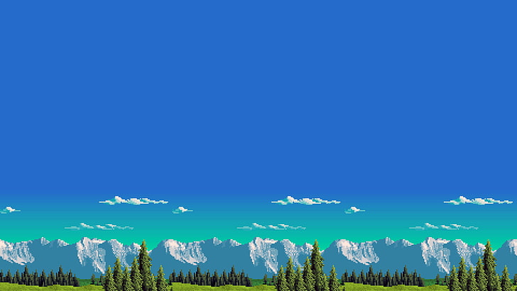 Nintendo Pixel Art, landscape, nonurban scene, no people, scenics Free HD Wallpaper