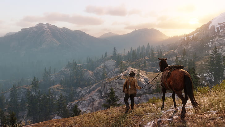 RDR2 Sunset, red dead redemption 2, red dead redemption, rockstar games, western