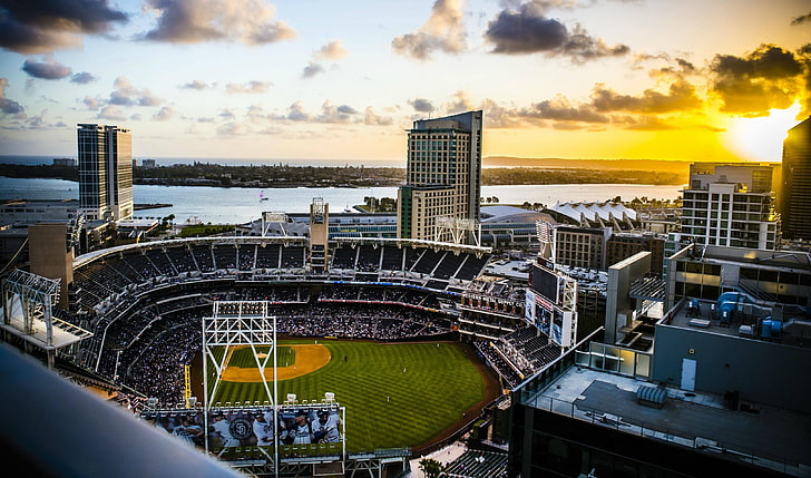 San Diego Padres HD, skyscraper, modern, sport, crowd