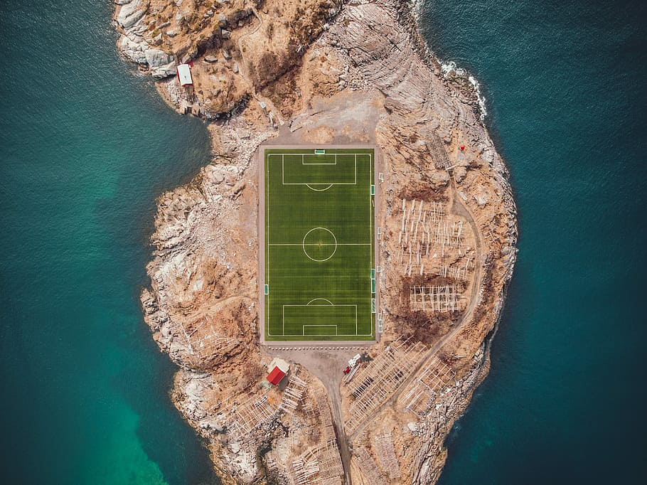 Soccer Field Map, lofoten, solid, football stadium, adventure