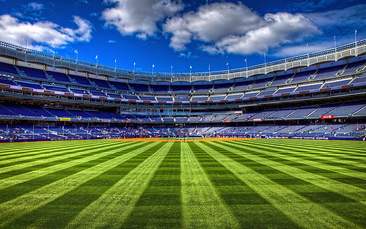 Soccer Stadium, sky, nature, in a row, outdoors Free HD Wallpaper