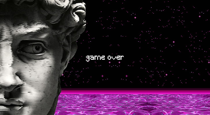 Space Invaders Game Over, indoors, portrait, craft, human face Free HD Wallpaper