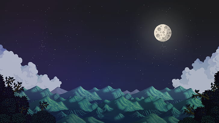 Stardew Valley StarDrop, stardew valley, Stardew Valley, moon, landscape