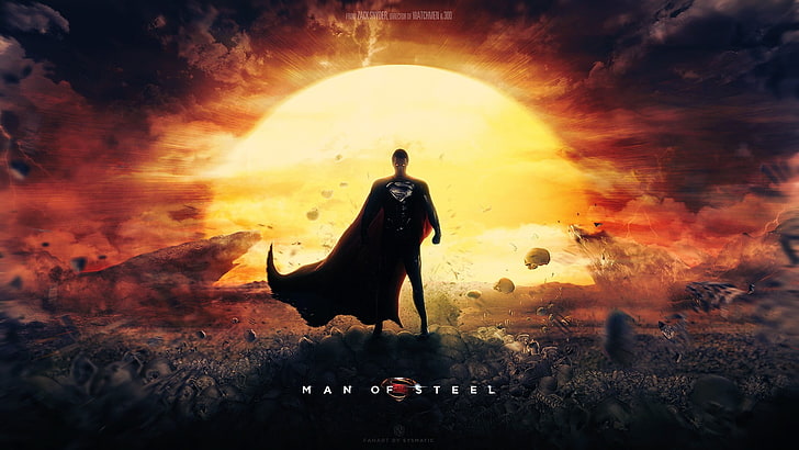 Superman Man of Steel Drawings, steel, men, beauty in nature, cloud  sky Free HD Wallpaper