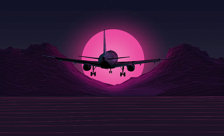 Synthwave iPhone, retrowave, futuresynth, outrun, retrouve Free HD Wallpaper