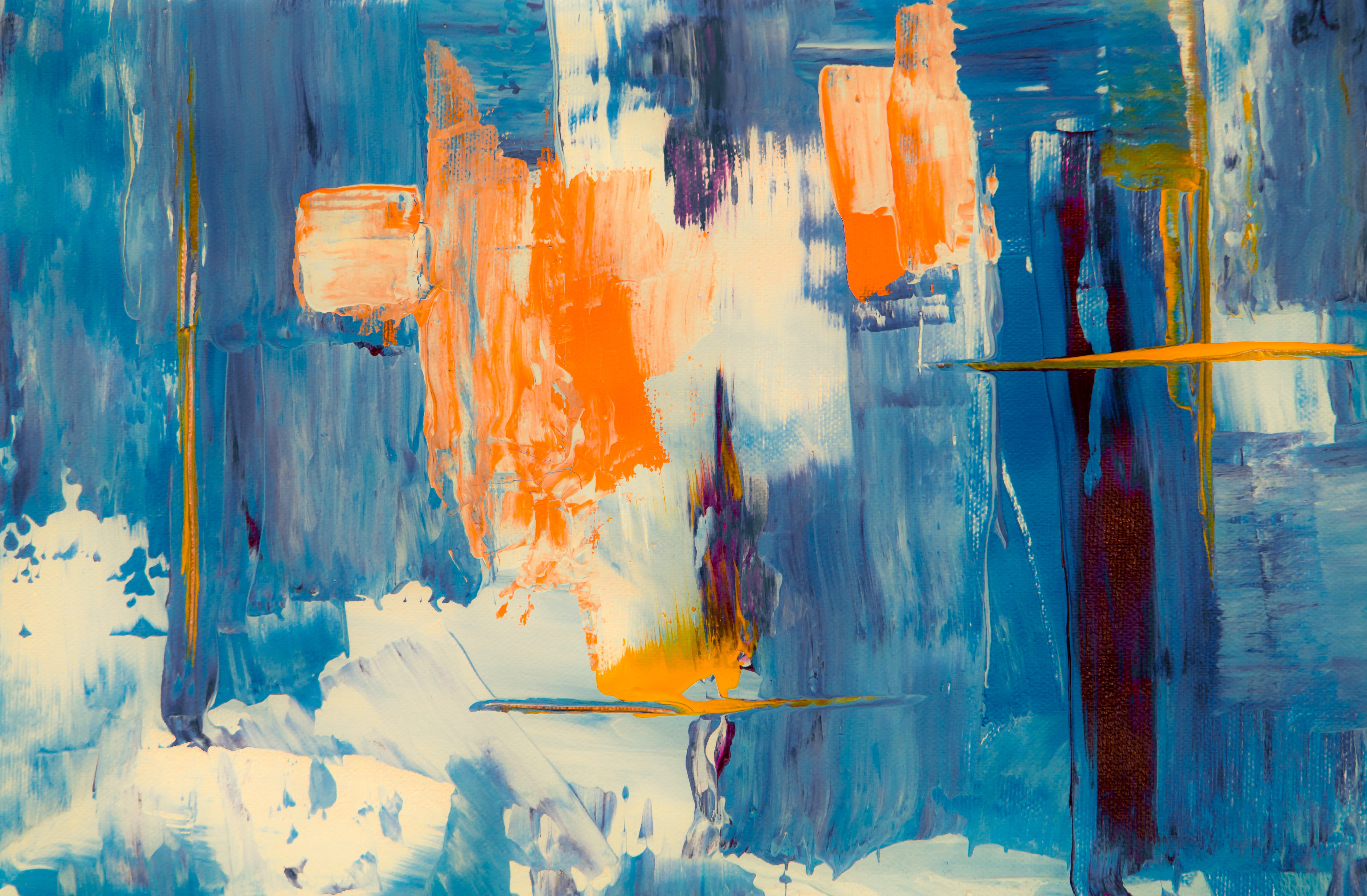 Abstract Painting, wall  building feature, color image, design, brush stroke
