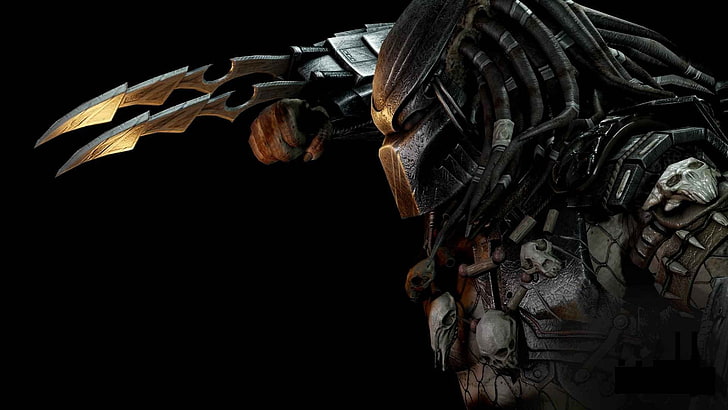 Alien vs Predator Movie, skull, no people, black color, closeup Free HD Wallpaper