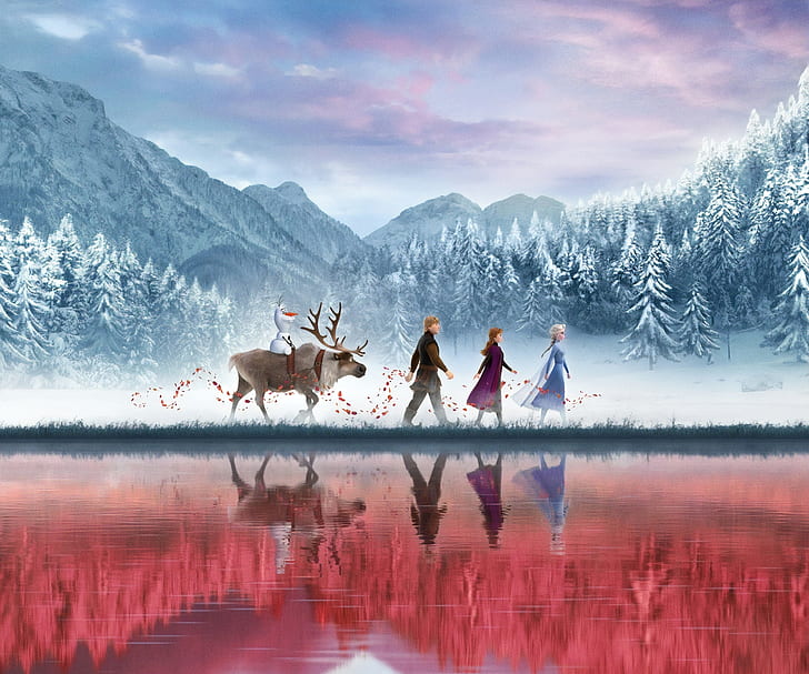 Anna From Frozen 2, kristoff frozen, sven frozen, frozen 2, olaf frozen Free HD Wallpaper