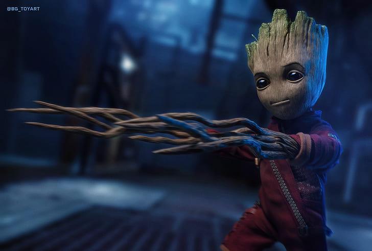 Baby Groot Fan Art, baby groot, groot, superheroes Free HD Wallpaper