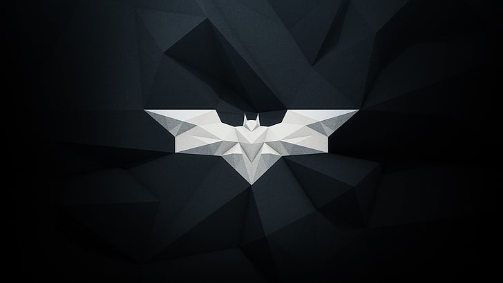 Batman Logo Neon, creativity, geometric shape, diamond shaped, batman