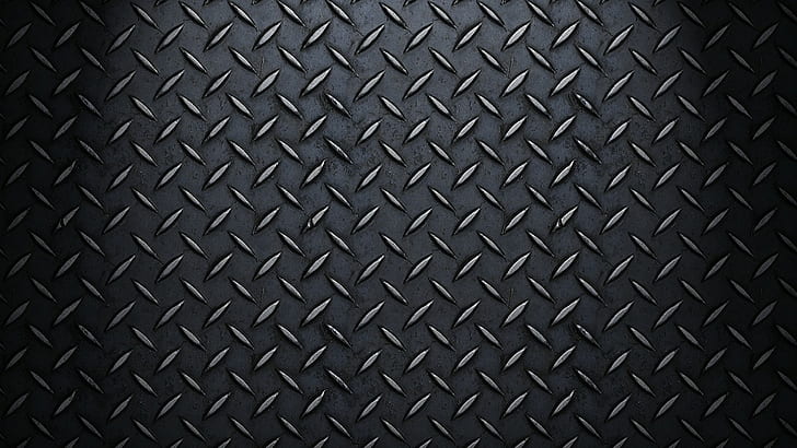 Black Diamond Plate Sheet, steel, diamond plate, pattern Free HD Wallpaper