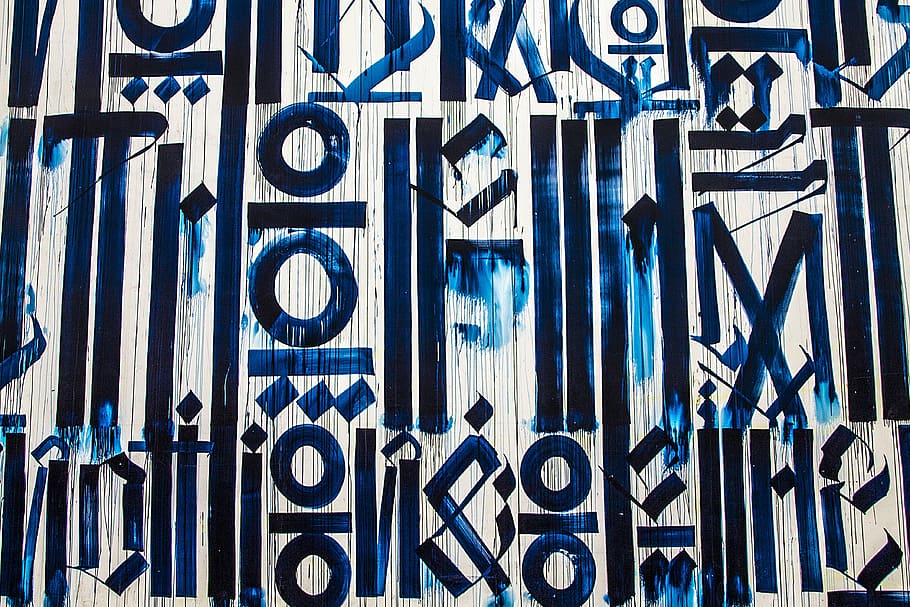 Blue Graffiti Text, spray paint, wall  building feature, sunlight, metal Free HD Wallpaper