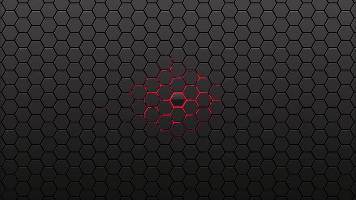 Cool, black, lines, honeycomb, backgrounds Free HD Wallpaper