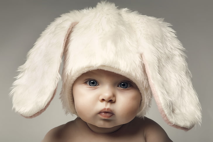 Creative Bunny Names, headshot, small, babies only, happy child Free HD Wallpaper