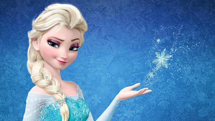 Disney Frozen Modern Elsa, makeup, blue, nail, portrait Free HD Wallpaper