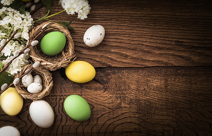 Easter Basket, happy, easter, eggs, Happy Free HD Wallpaper