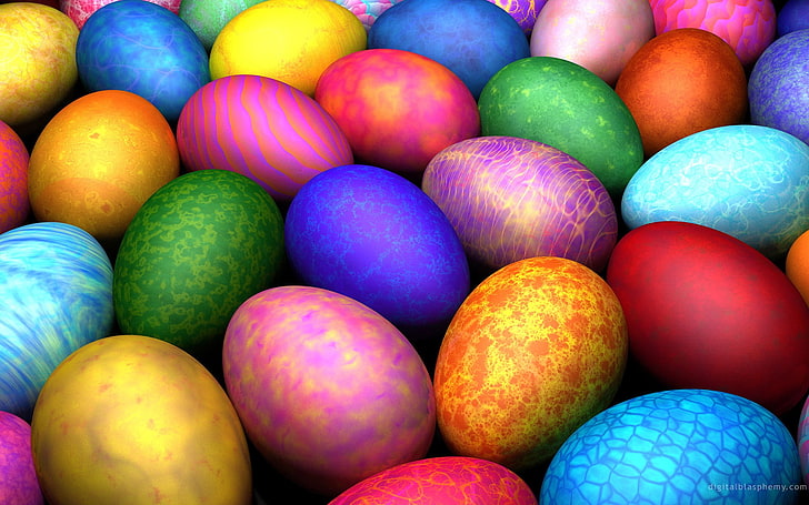 Easter Eggs, still life, choice, high angle view, abundance Free HD Wallpaper