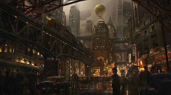 Future City Art, eddie mendoza, old, panting, 1900 Free HD Wallpaper