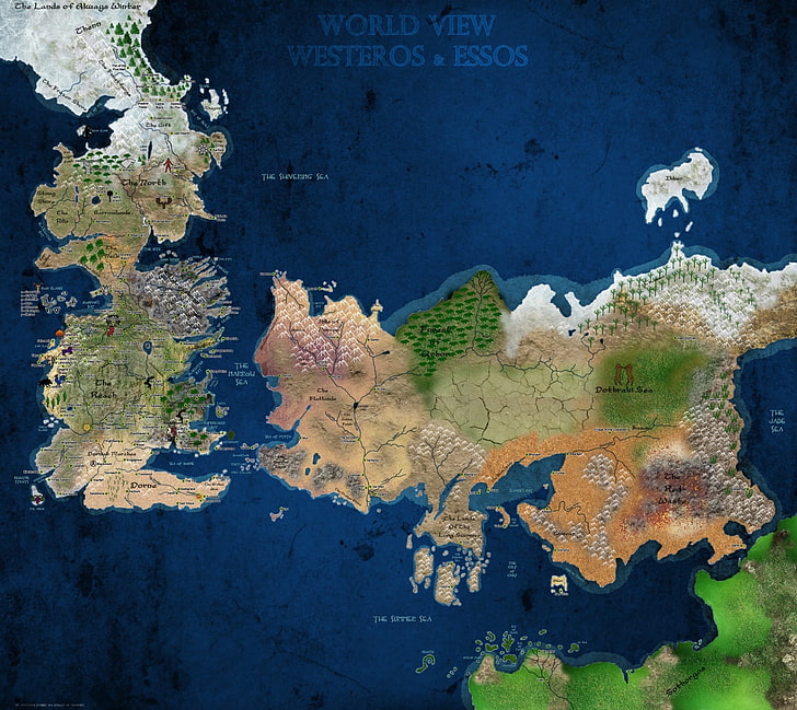 Game of Thrones Cities Map, topography, game of thrones, business, space Free HD Wallpaper